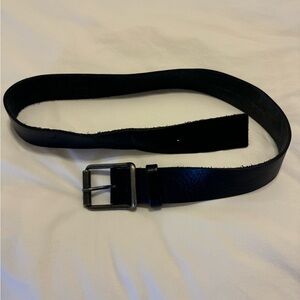 Nudie Jeans Co Black Leather Belt - Made in Italy